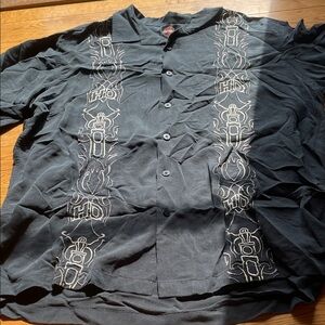 Harley-Davidson Black Short-Sleeve Embroidered Shirt
